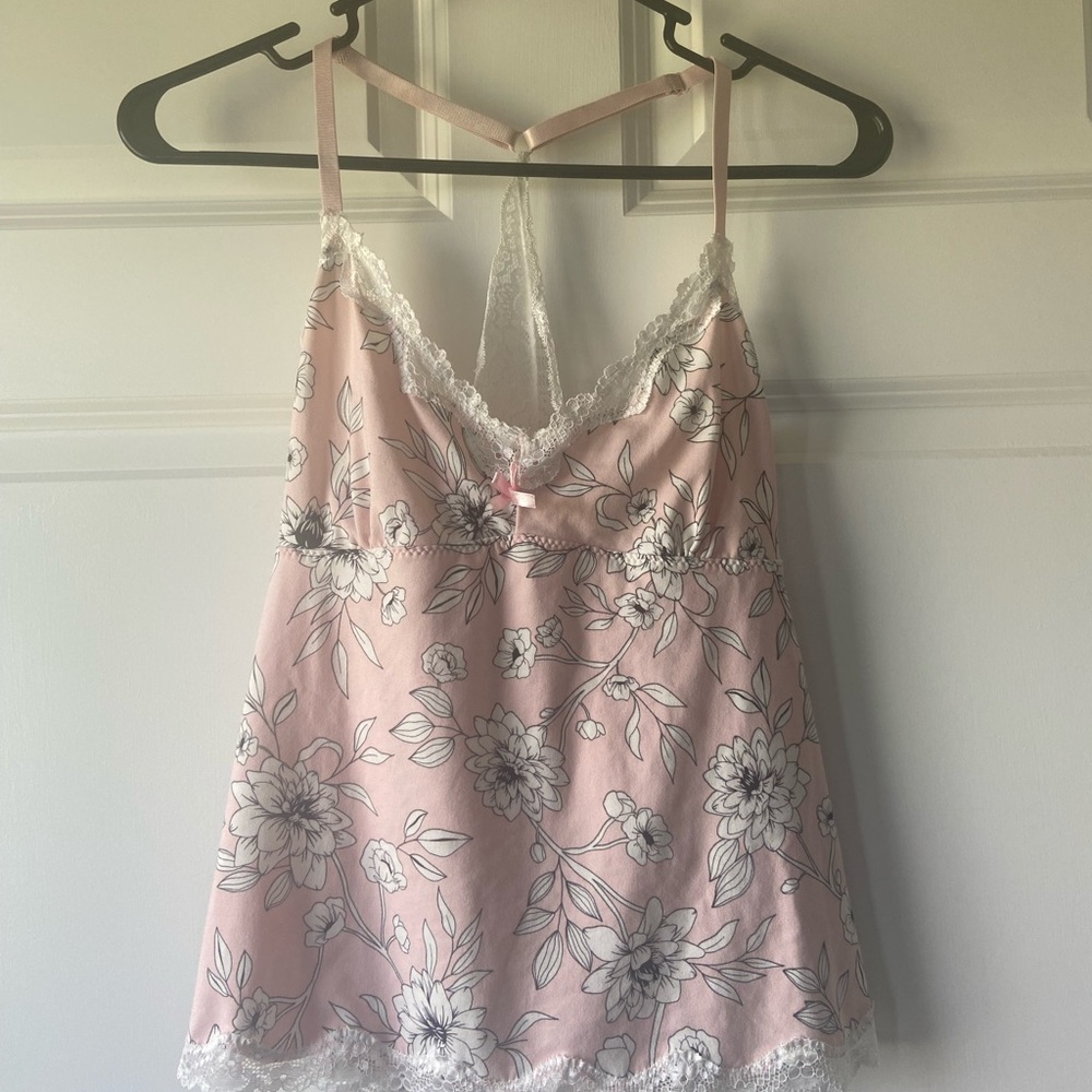 Marilyn Monroe Baby Pink floral lace tank top